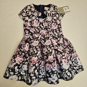 Baker by Ted Baker Kids' Floral Scuba Crepe Dress